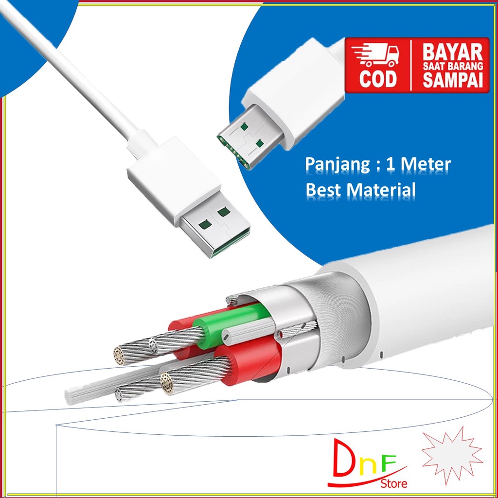 Kabel Data Oppo Original Fast Charging Vooc F1 Plus, F3 Plus, F9, F9 Pro, F11, F11 Pro, R11, Find 7, Find 7a R15