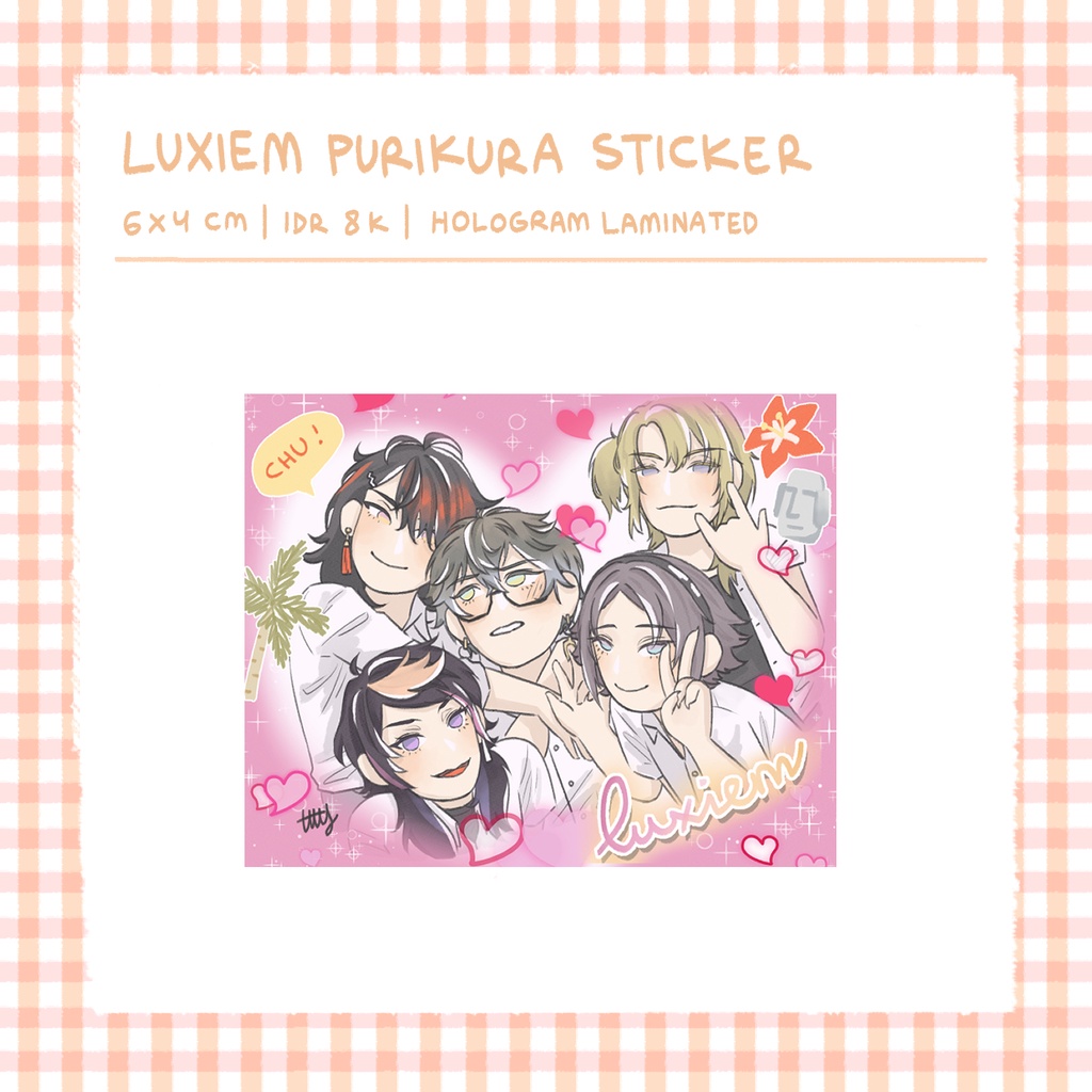 

Luxiem PURIKURA Sticker Laminasi Hologram (Ike, Luca, Mysta, Shu, Vox)