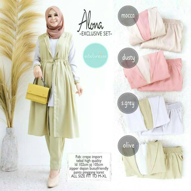 

Exclusive set Alona serian warna pastel