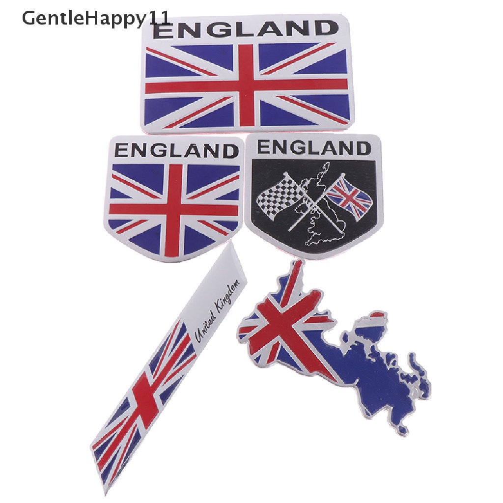 Gentlehappy 1Pc emblem logo Bendera Inggris alloy badge Stiker Dekorasi Motor Mobil