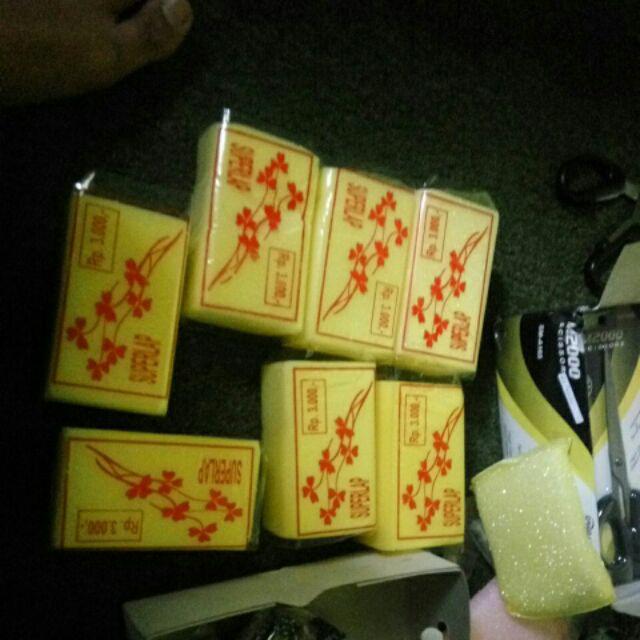 Busa / Spoon / Sponge / Gosok Cuci Piring Tebal 5 Cm Merk Superlap 12 Pcs / 1 Lusin | Sejati Family