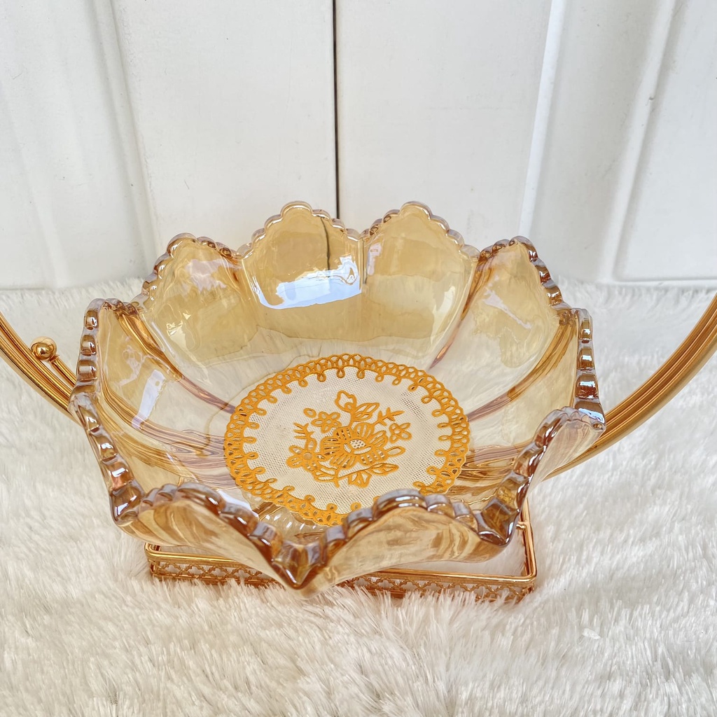 Wadah Buah Kristal / Wadah Permen Kristal / Dekorasi Multifungsi Hari Raya / Dekorasi Pernikahan