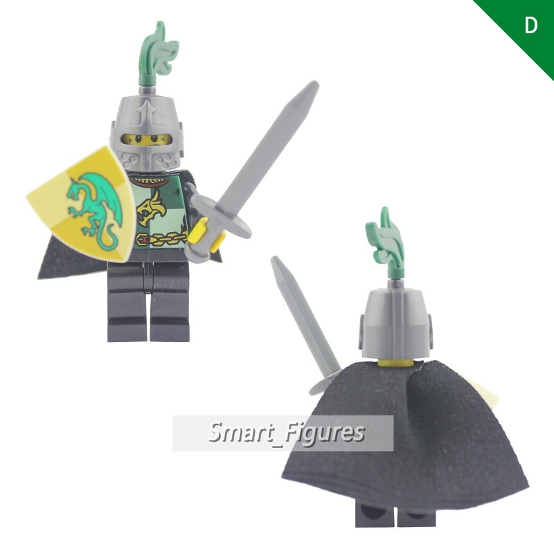 Mainan Action Figure Minifigures Model Kastil Tentara Naga Hijau AX9806