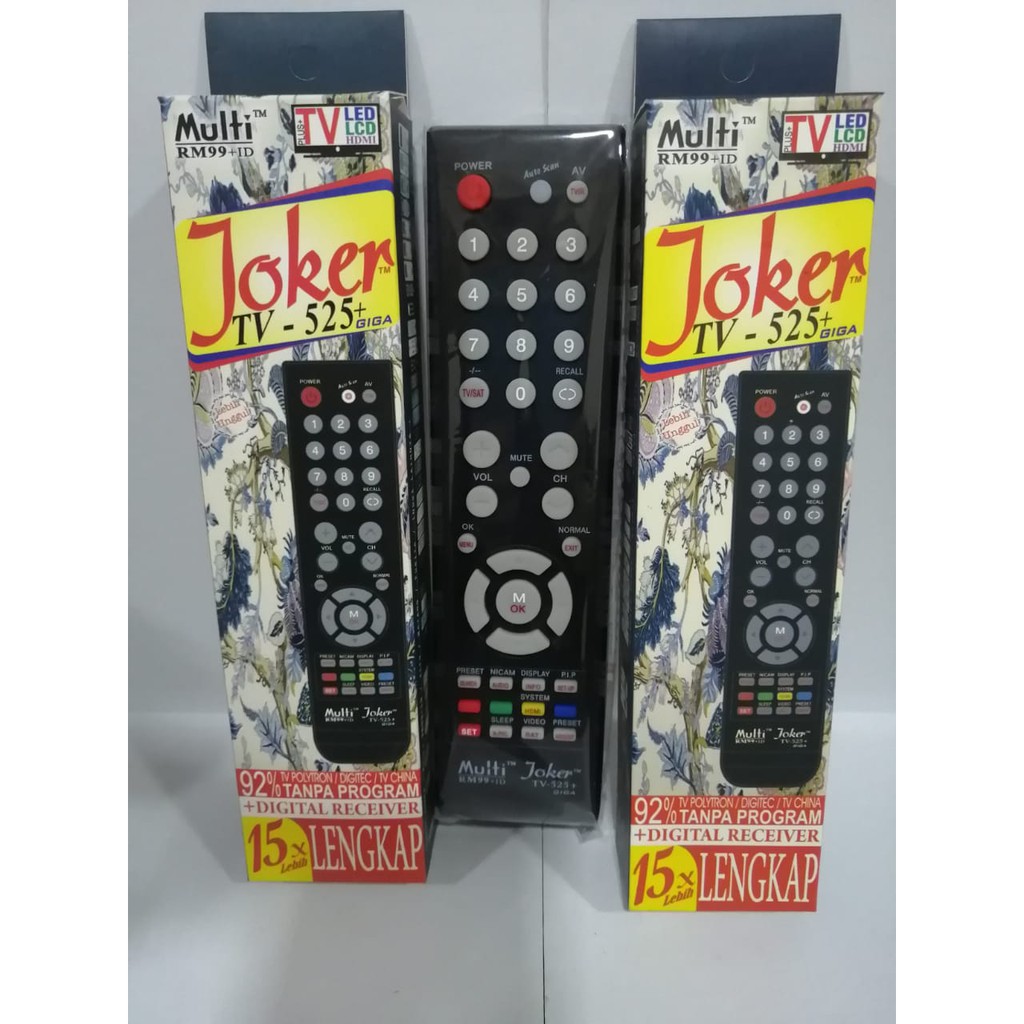 Remote TV Multi RM99+ID Joker TV-525+ Giga