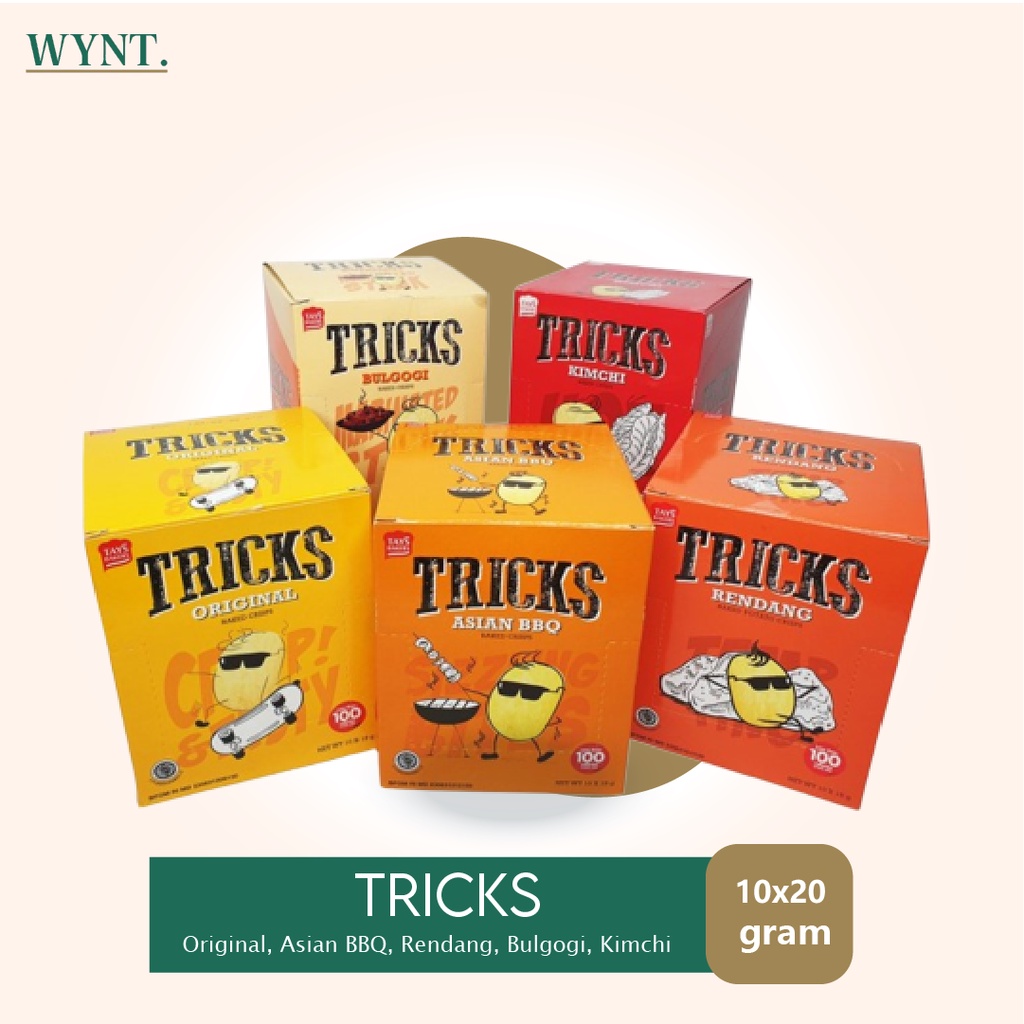 

Tricks Baked Crips Kentang Rasa Original/Asian BBQ/Kimchi/Rendang/Bulgogi