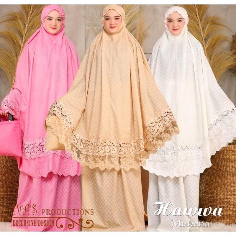 MUKENA HAWA KATUN PARIS MOTIF TOTOL