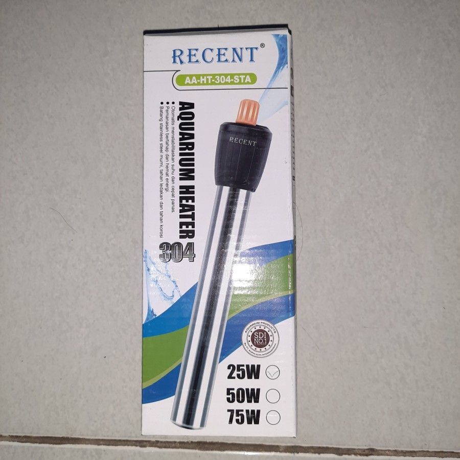 Heater Recent aa-ht-304-sta 25watt , Aquarium Heater 25Watt