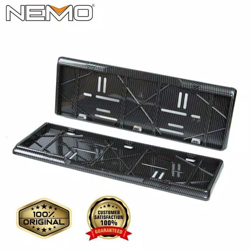 Dudukan plat nomor mobil carbon NEMO original