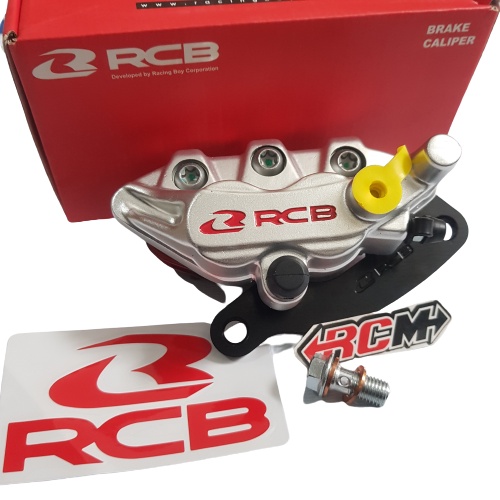 KALIPER CALIPER RCB RACING BOY RACINGBOY DOUBLE PISTON S SERIES WARNA SILVER JUPITER JUP EGO Z MX ORI ORIGINAL RCBB RCB RACING BOY RACINGBOY ASLI