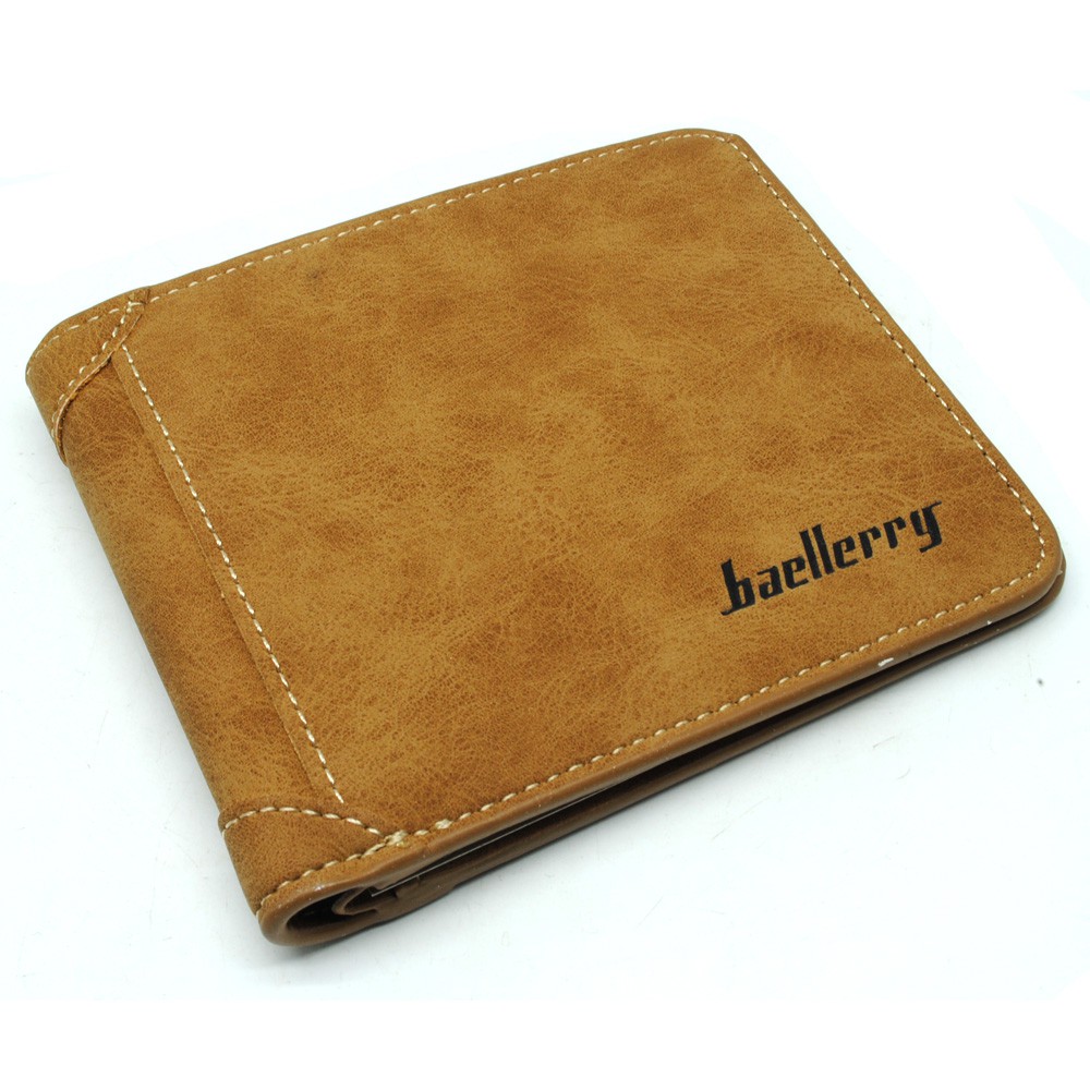 Rhodey Baellerry Dompet Kulit Pria Bahan Nubuck Model Horizontal - D1166 - OMFH37BR Brown