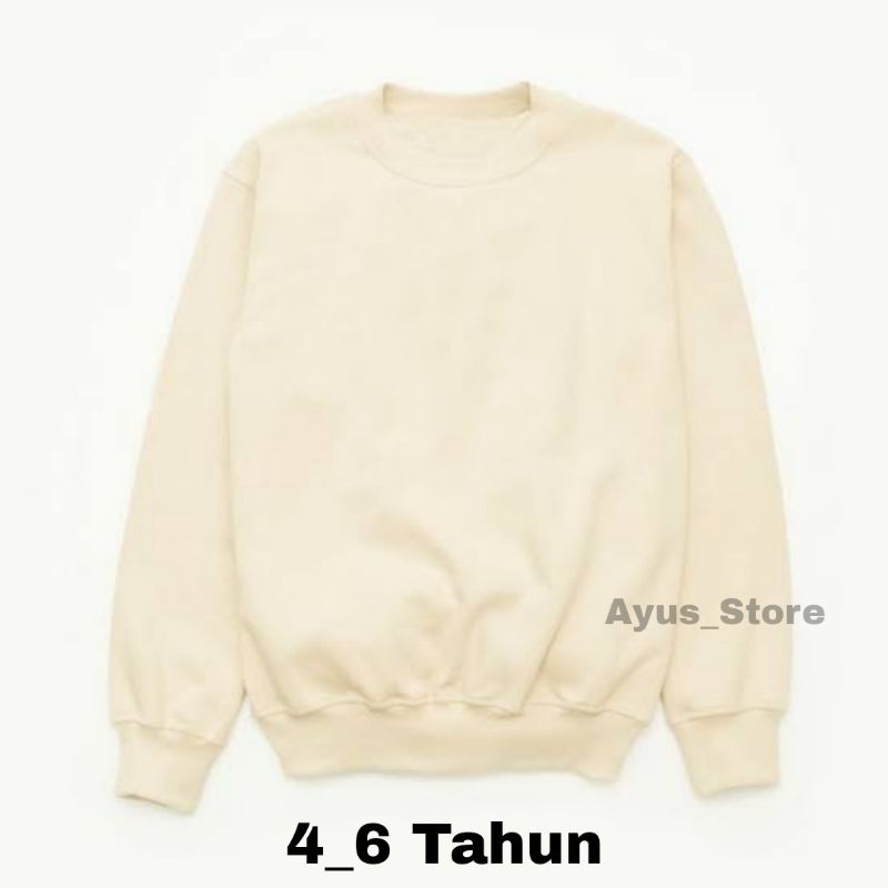 SWEATER ANAK POLOS LAKI LAKI / SWEATER ANAK POLOS WANITA /  SWEATER CREWNECK POLOS / jaket anak