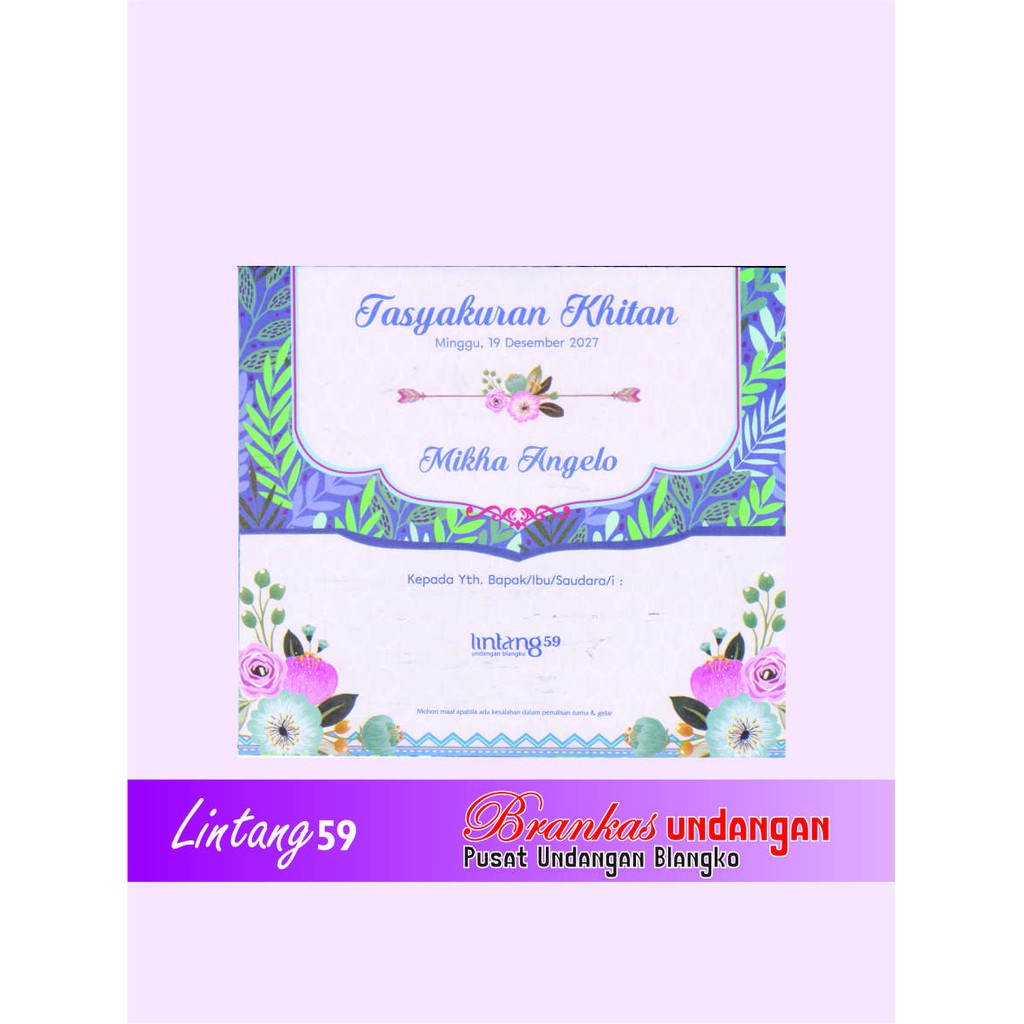 Blangko Undangan Lintang 59 (isi 100lbr)