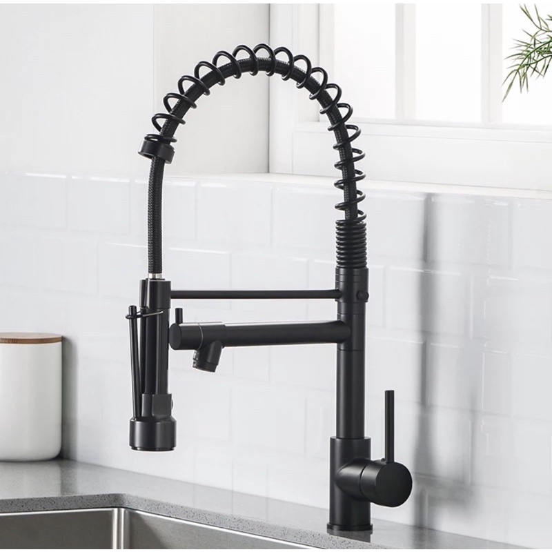 Kran Kitchen Sink Restoran Hotel Coffee Flexible Panas Dingin Dapur Hitam Black