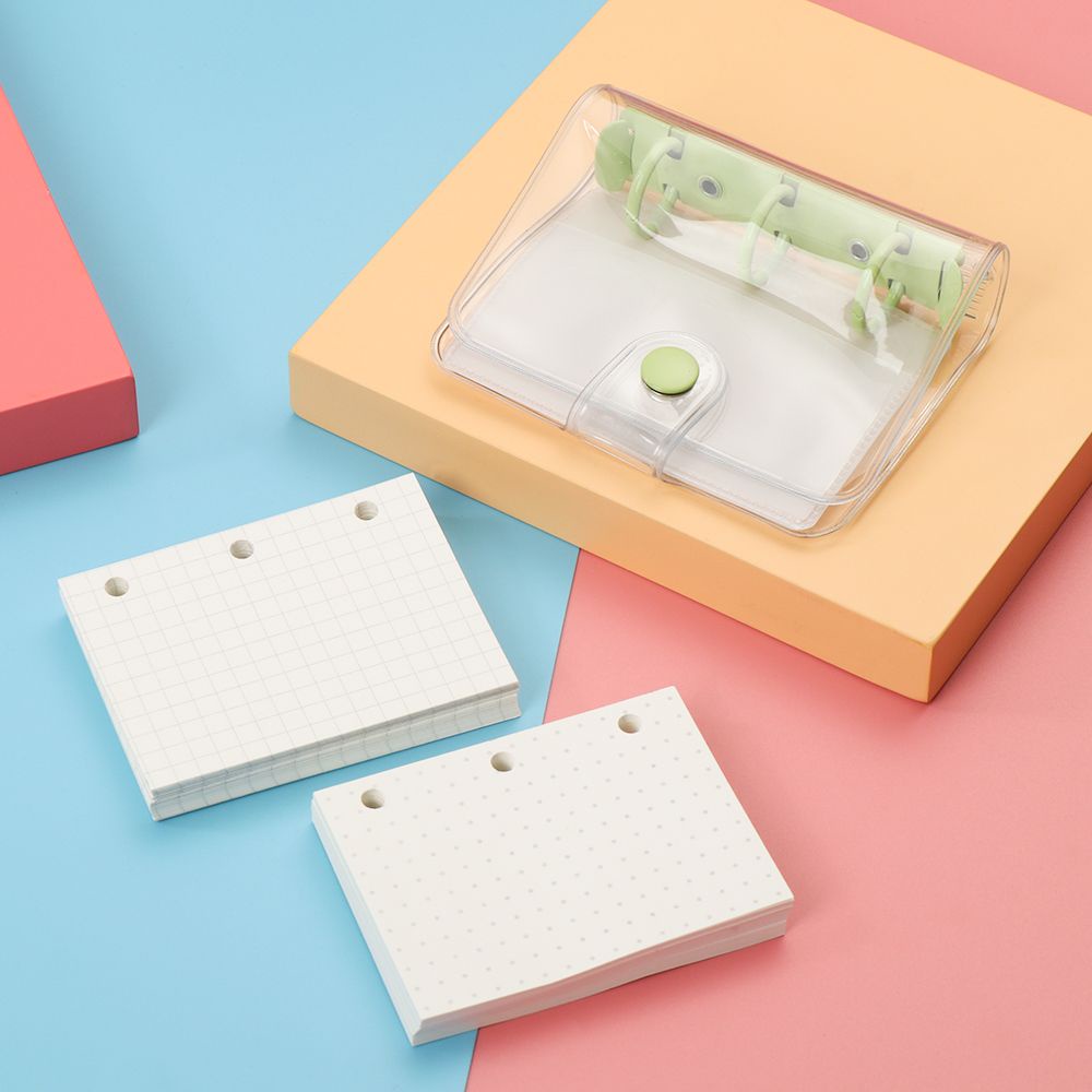 CHOOKEY Portable Rings Binder Mini Inner Pages Notebook Cover Creative File Folder 3-hole Hand Account Diary Stationery Diary Book Loose-leaf Refill