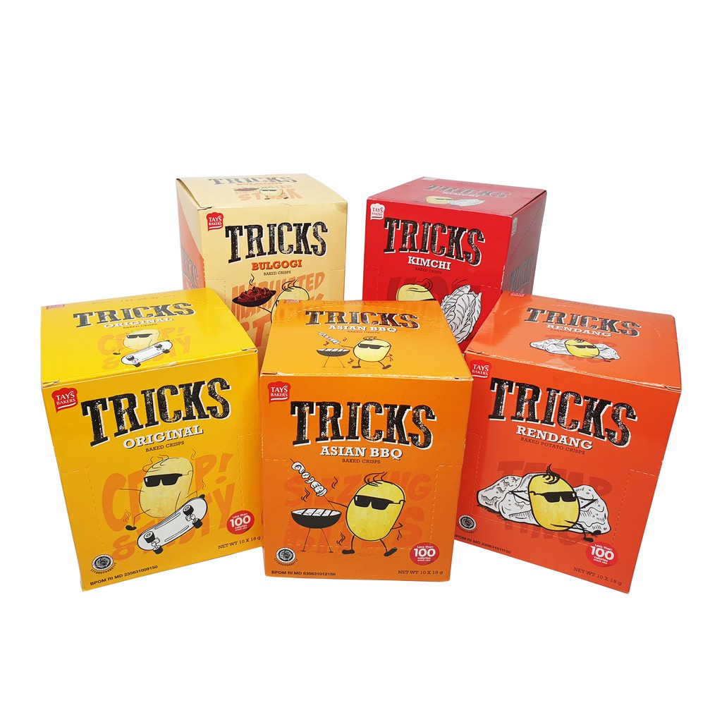 TRICKS BOX ISI 10 PCS / SNACK TRICKS BULGOGI BBQ KIMCHI RENDANG