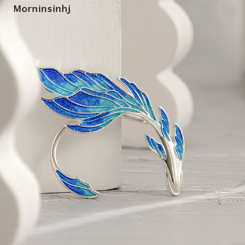 Mornin Punk Kreatif Gradien Biru Ikan Telinga Cuff Klip Anting Untuk Wanita Fashion Tidak Teratur Geometris Tindik Telinga Klip Perhiasan Pesta id