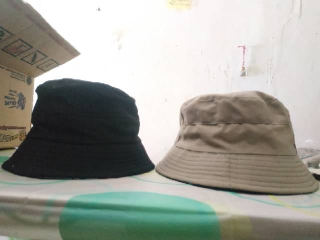 Topi bucket hat polos topi rimba keplek mancing gunung outdoor