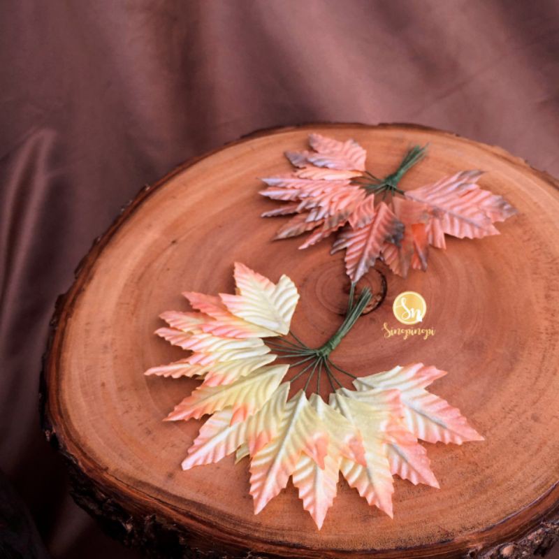 DAUN BEECH | BAHAN KERAJINAN ARTIFICIAL FLOWER TANAMAN | LAMARAN NIKAH DEKORASI HIAS MAHAR