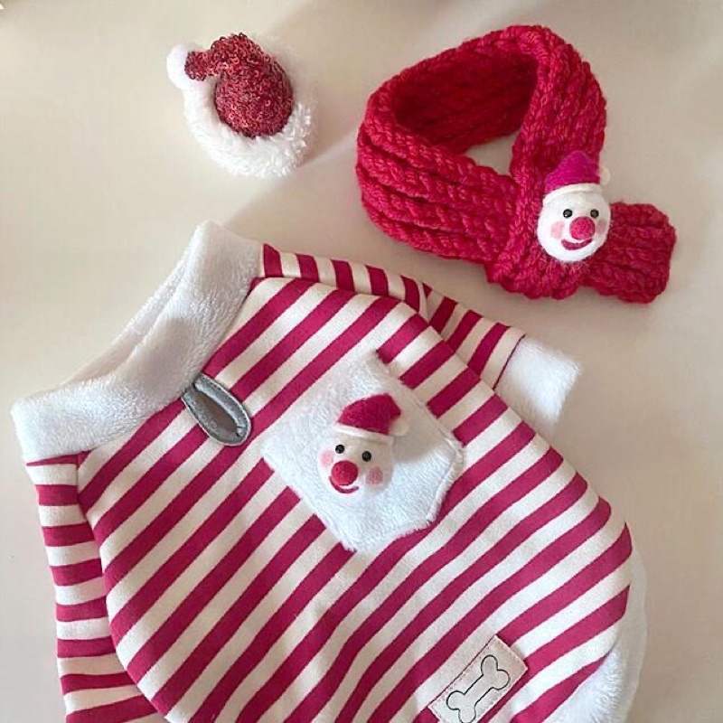 Christmas stripe with syal top