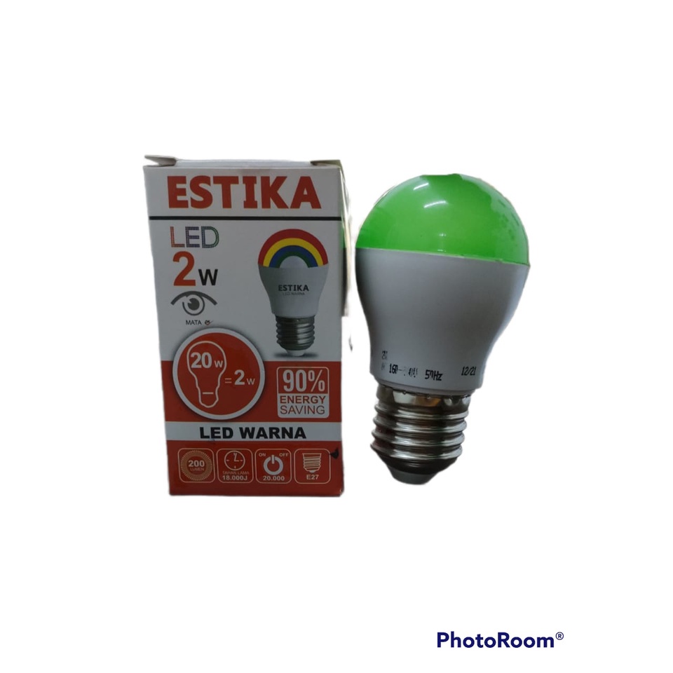 LAMPU ESTIKA LED WARNA WARNI 2 WATT [SWEETSPACE]