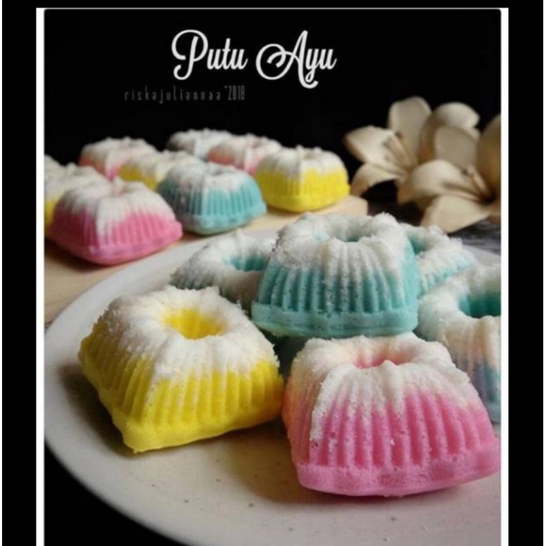 12 Pcs Cetakan Kue Putu Ayu/Jelly Agar-Agar Coklat Bentuk Persegi Dan Bulat