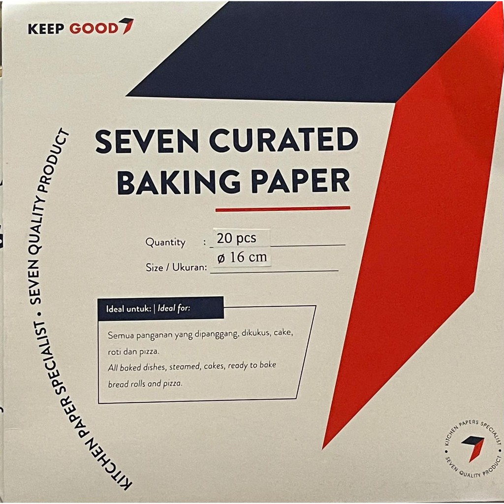 Baking Paper Seven Round 16cm - Baking Paper isi 20lembar