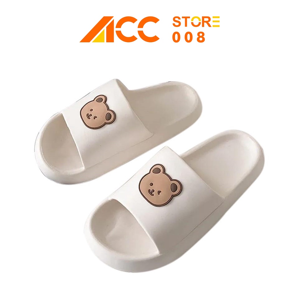 Sendal Slop Sandal Karet EF04 Cute Bear Sandal Slop Slip On Teplek Wanita Sandal Cewek PRIA ACC