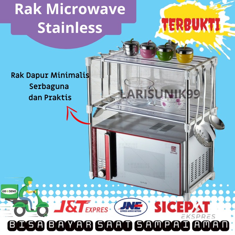 Rak Microwave Perabot  Dapur  Bahan Plastik  Dan Rak Dapur  Stainless 