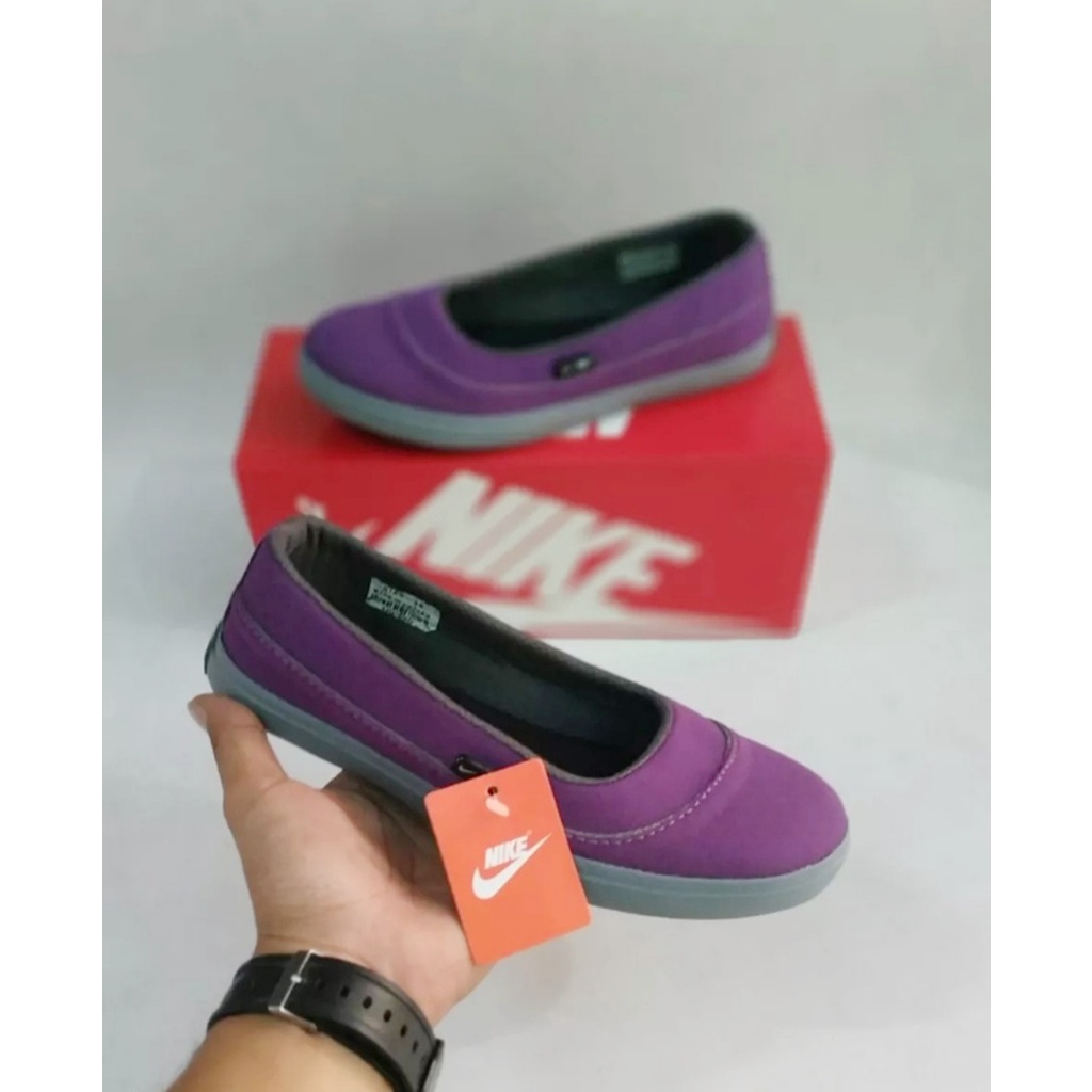 SEPATU WANITA SLIP ON 05 UNGU ABU/SEPATU KERJA/SEPATU KULIAH/SEPATU SANTAI/SEPATU HIJABERS