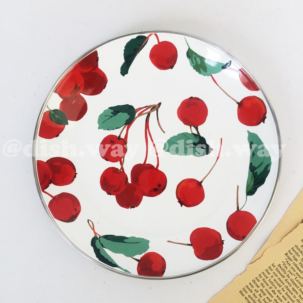 Piring Enamel Aesthetic Unik Dekorasi Foto Korea Merk Pottery Barn