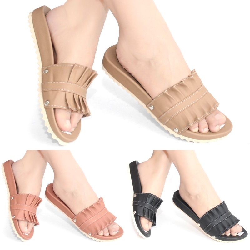 sendal wanita sendal kekinian sendal slop wanita sandal lebaran 2022