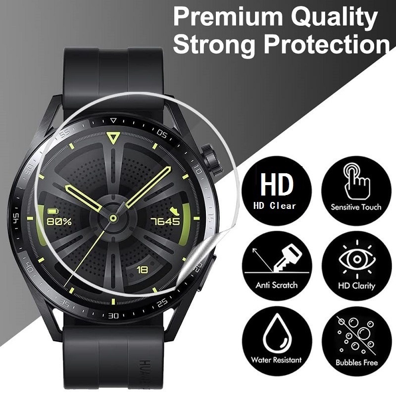 Film Hydrogel Pelindung Layar Depan Smartwatch Huawei GT3 Pro Full Cover HD Anti Jatuh / Gores