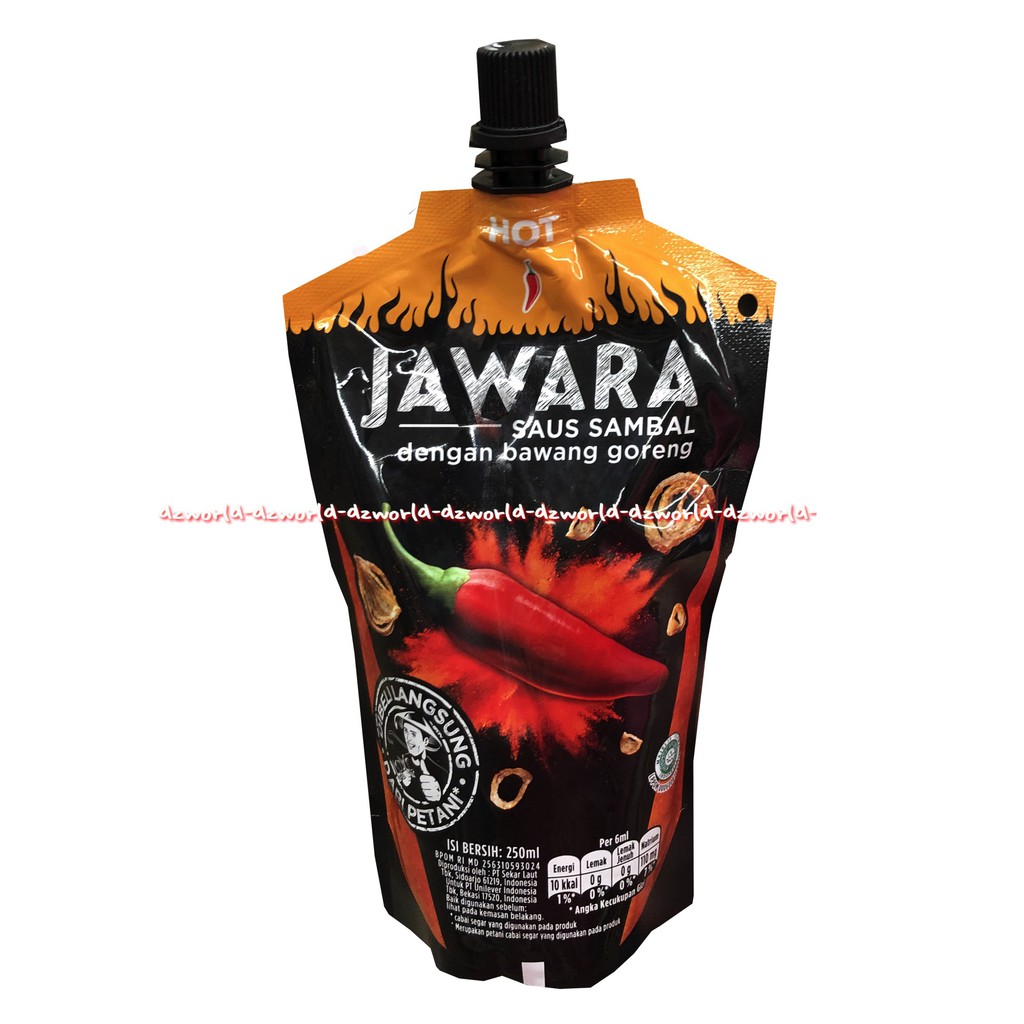 Jawara Saus Sambal Dengan Bawang Goreng 250ml Saos Jawara Tube