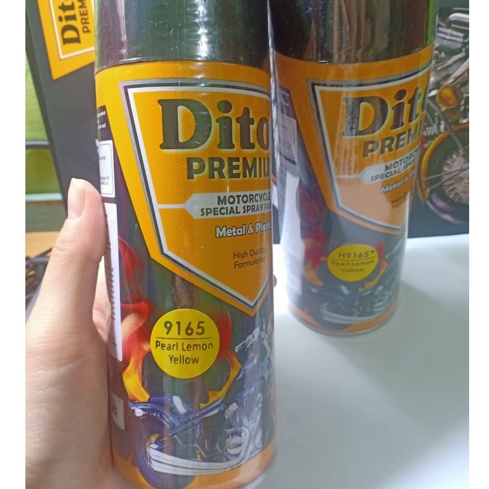 DITON Premium Pilok Pilox Cat Semprot - H9165* Pearl Lemon Yellow / 9165 Kuning Lemon Metalik (400cc)