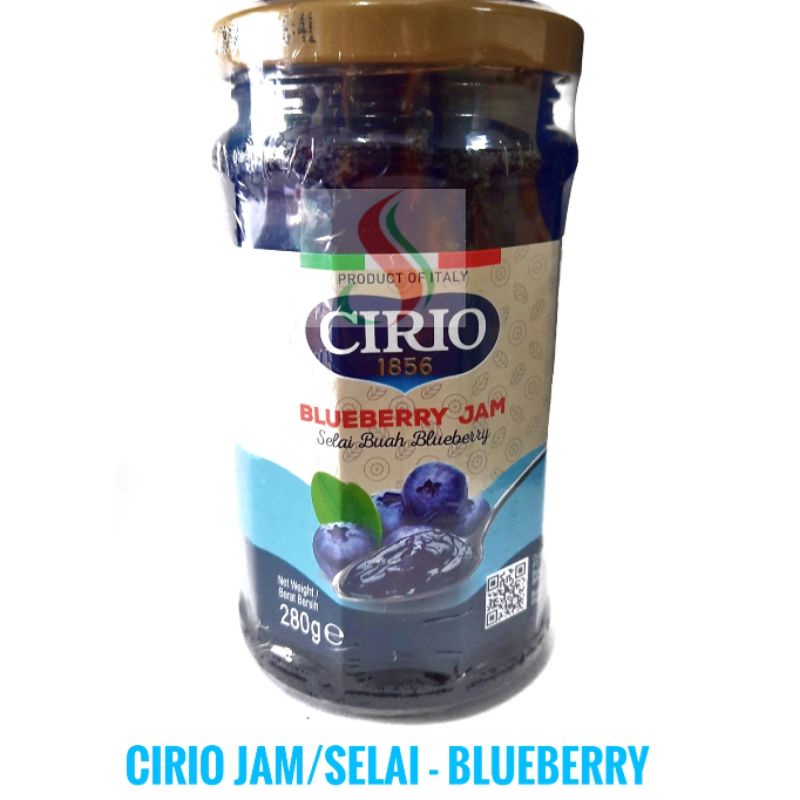 Cirio Jam / Selai BLUEBERRY 280gr ( ITALY ). Selai buah blueberry