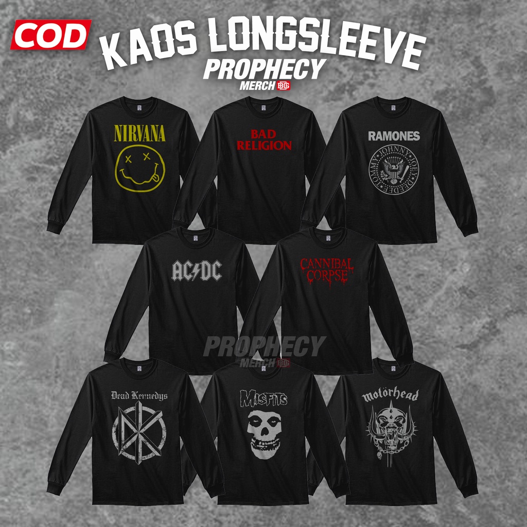 GROSIR KAOS TANGAN PANJANG / LONGSLEEVE / KAOS MUSIC  / KAOS BAND / KAOS METAL / TSHIRT METAL / TSHI