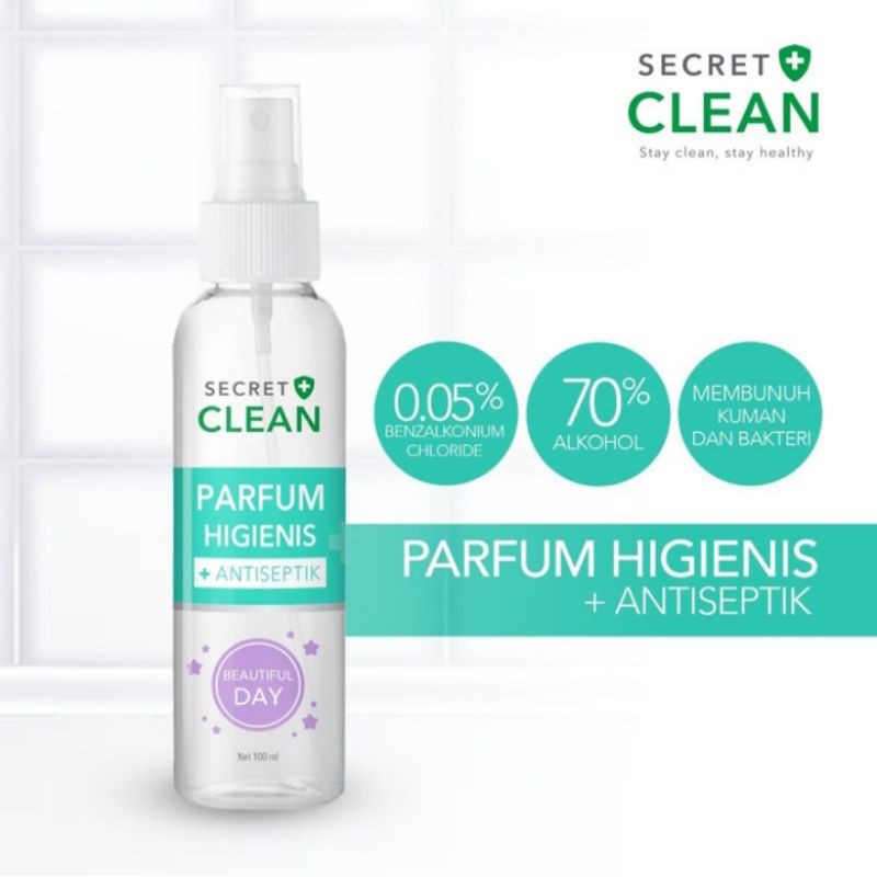 Parfume Secret Clean Parfume Higienis + Antiseptik Beautiful Day - 100ml