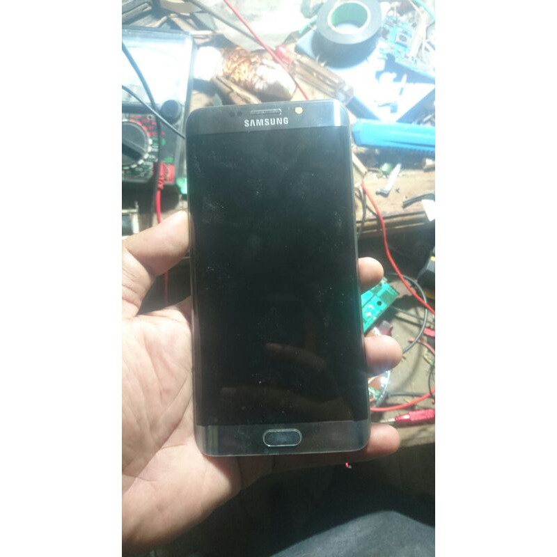 lcd samsung s6 edge plus copotan original normal tanpa cacat