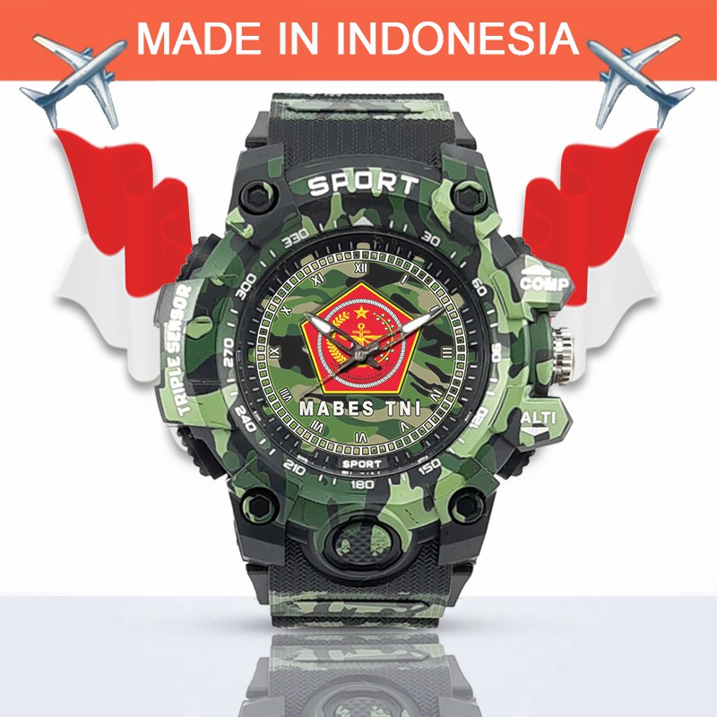 (SPECIAL EDITION) JAM TANGAN LOGO MABES TNI WATER RESISTANT NO.5