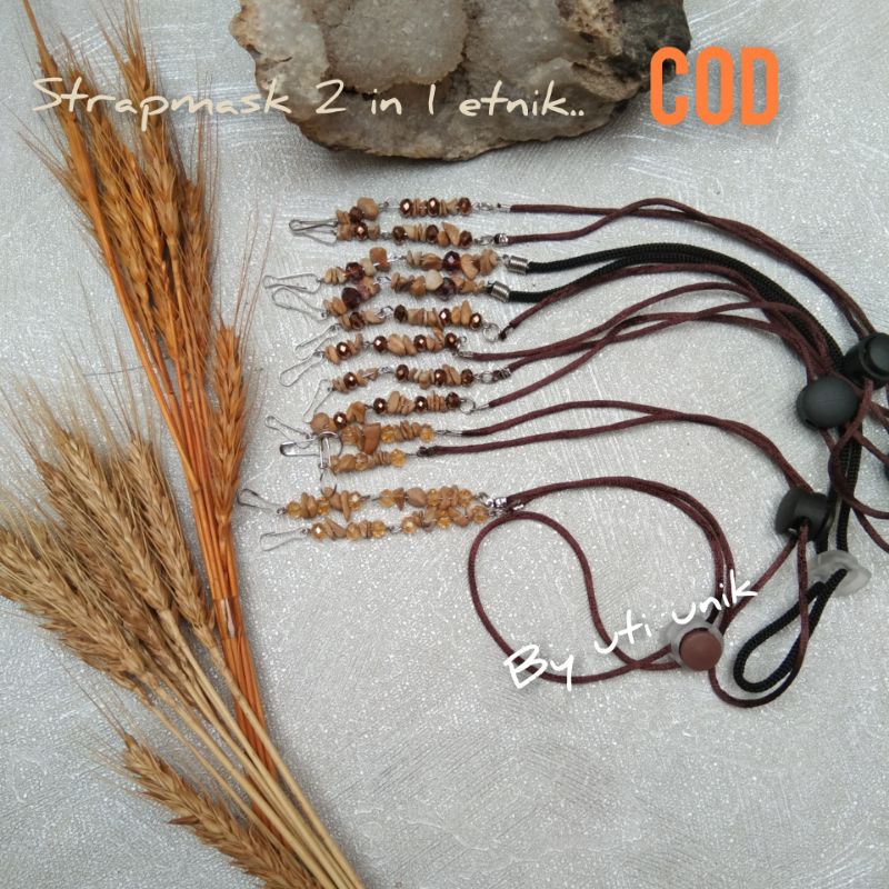 COD Kalung Masker Etnik 2 in 1 Tali Masker Hijab 2 in 1 Pengait Masker 2 in 1 Etnik