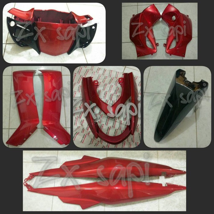 Body / cover fullset kawasaki zx 130 warna merah | Shopee