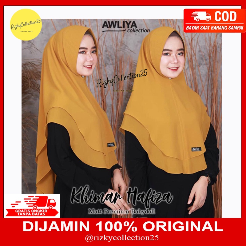 [TERBARU] KHIMAR AWLIYA COLLECTION/ KHIMAR HAFIZA JUMBO ORI AWLIYA/ KHIMAR 2LAYER JUMBO