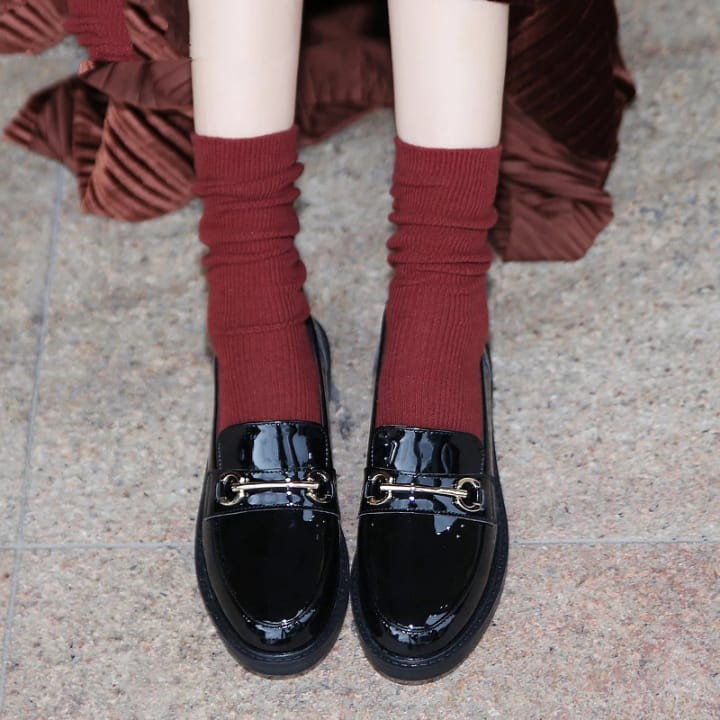 SEPATU WANITA LOAFERS / DOCMART TERBARU FLAT BEST SELLER 8045