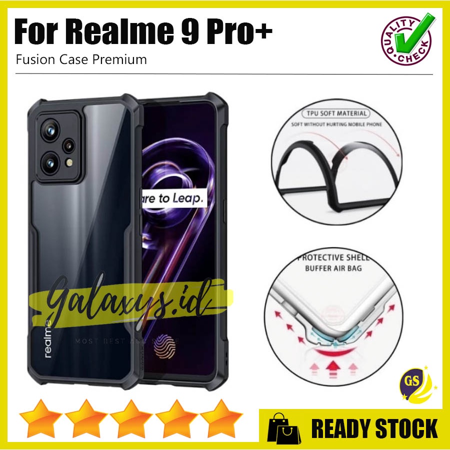 Case Ipaky Bumper Realme 9 Pro Realme 9  Redmi 9 Realme 9 Pro Plus Plus+ Realme 10 4G 8i Camera Protection Case Xundd Armor Fusion Shockproof Premium Transparan Casing Mika