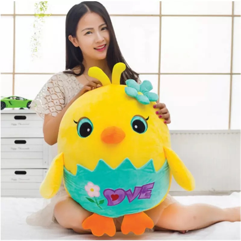 Boneka ayam telur ayam menetas love lucu ukuran 30cm bahan yelvo Berkualitas SNI