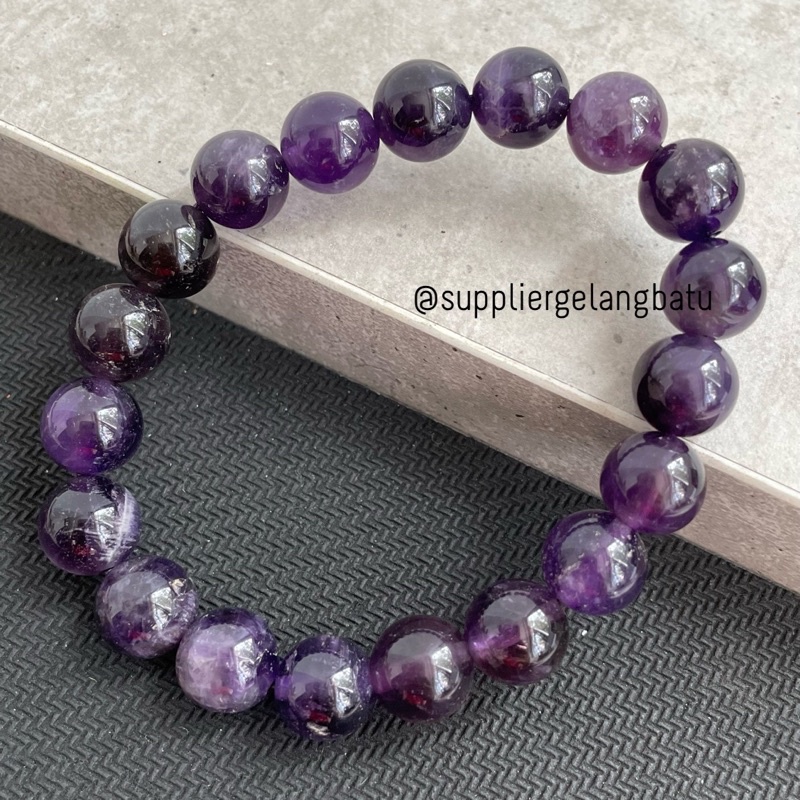 GELANG Fluorite DARK PURPLE florite UNGU 10MM