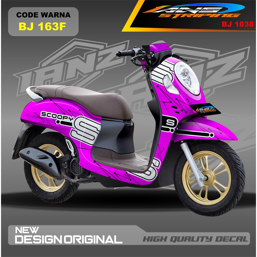 DECAL STICKER SCOOPY FULL BLOK MOTOR / STICKER DECAL  HONDA SCOOPY FULL BODY / STICKER VARIASI SCOOPY TERBARU  / STICKER SCOOPY