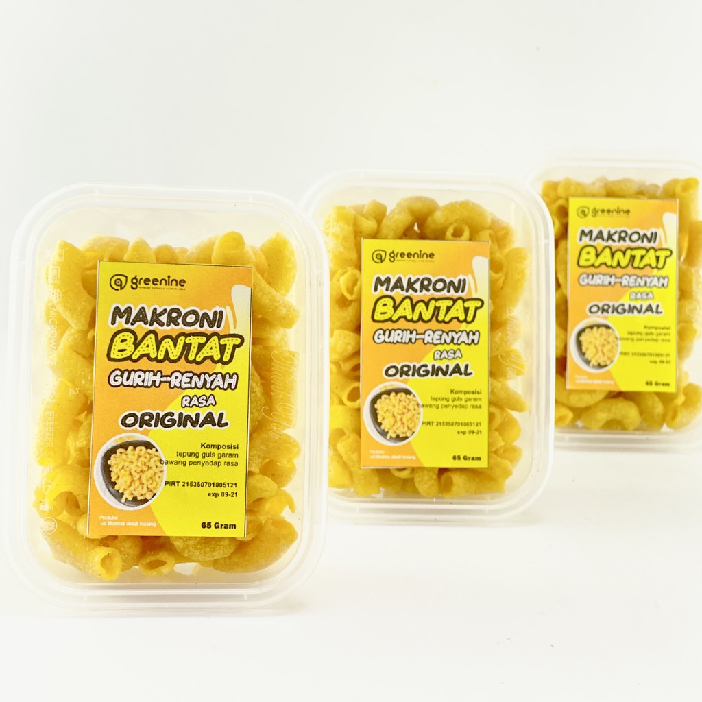 

Fifamart Makroni Bantat/Bantet Gurih Renyah Kemasan Toples Rasa Original Khas Blitar 65Gram