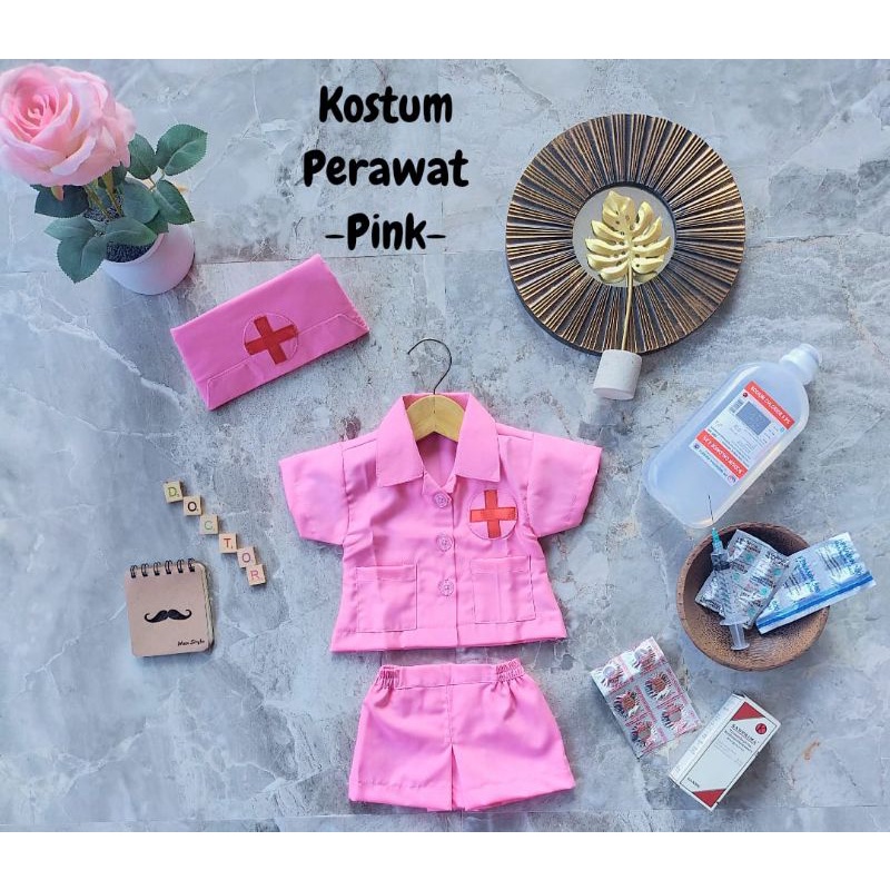 KOSTUM PERAWAT ANAK / BAJU DOKTER ANAK/ KOSTUM DOKTER