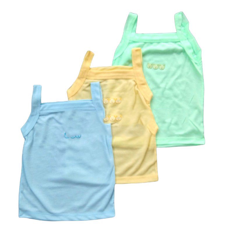 3 Pcs Kaos Dalam Tanktop Dolphin - Tengtop Kaos Dalam Bayi - Random 3 Warna